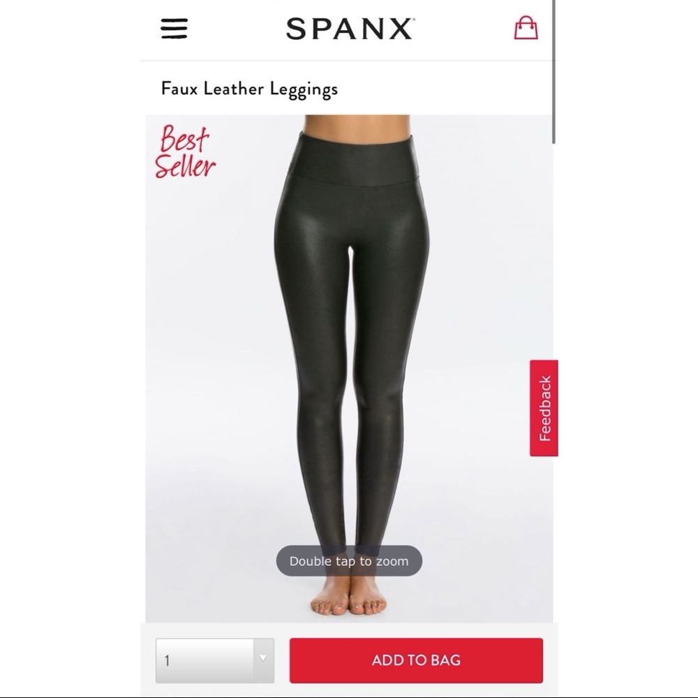 Spanx Faux Leather Leggings